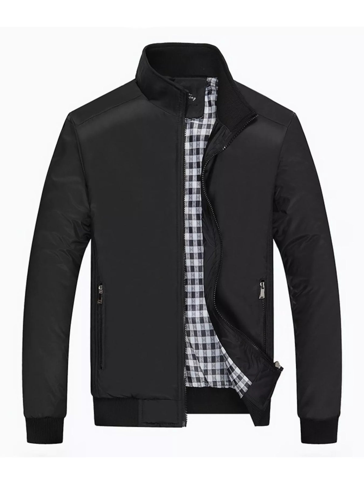 Men's Plus Size Casual Stand/. Collar Lightweight Jacket