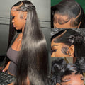 MYLOCKME 20 Inch Lace Front Wigs Human Hair Straight 13x4 Transparent Lace Human Hair Frontal Wigs for Black Women 150% Density HD Lace Front Wigs Human Hair Pre Plucked Glueless Frontal Wig