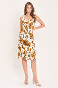 WILD AMBER LOVE SONG WOVEN MIDI DRESSs