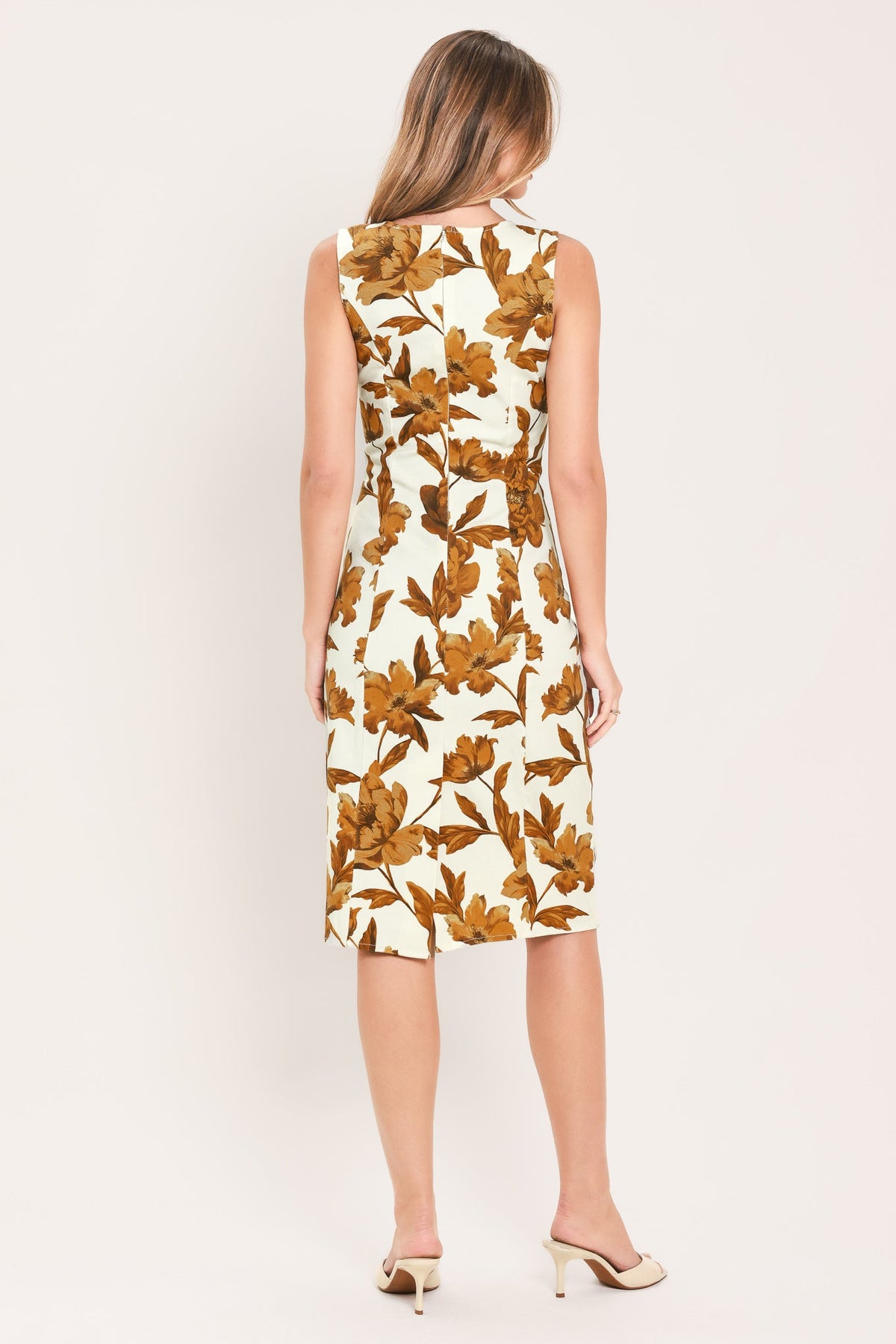 WILD AMBER LOVE SONG WOVEN MIDI DRESSs