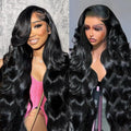 IFTIME 28 Inch Body Wave Lace Front Wigs Human Hair Pre Plucked 13x6 HD Lace Front Wigs Human Hair 180% Density Body Wave Glueless Frontal Wigs Skin-like Lace Human Hair for Women