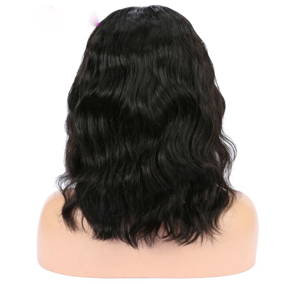 Peruvian Short Curly Lace Human Hair Wig
