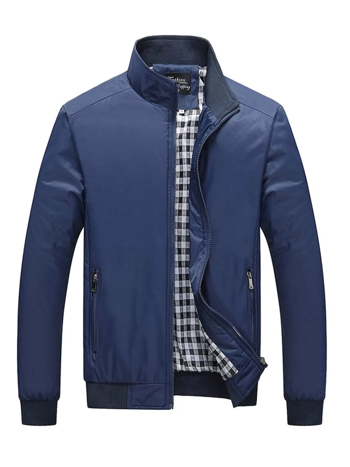 Men's Plus Size Casual Stand/. Collar Lightweight Jacket